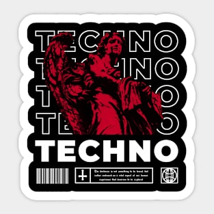 Rave Angel Techno Hardtechno Sticker